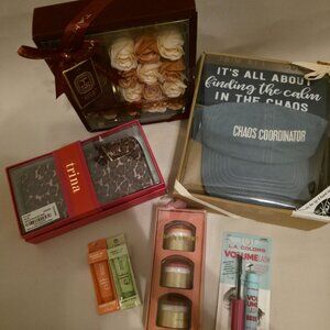 TRINA TURK LEOPARD LONG WALLET TAHARI HAT AND BEAUTY PRODUCTS ALL NWT